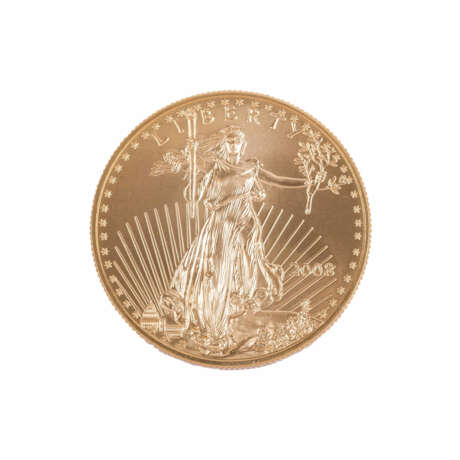 5 x USA/GOLD - 50 Dollars 2008, American Eagle, preservation always min. vz-stgl, - Foto 3