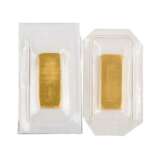 GOLD bar 2x 10 g GOLD fine, gold bar hist. Form, manufacturer Degussa, - Foto 2