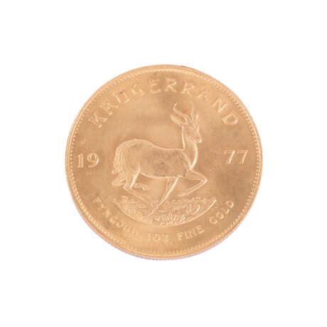 3 x South Africa/GOLD - 1 Krugerrand 1975/1977 (2x), vz-, - photo 4