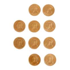 South Africa /INVESTMENT LOT - Krugerrand - 10 x 1 ounce fine gold