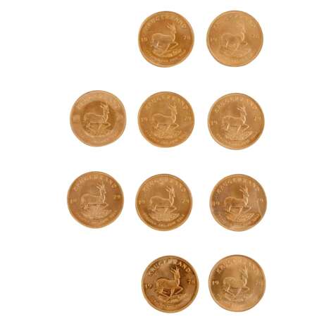 South Africa /INVESTMENT LOT - Krugerrand - 10 x 1 ounce fine gold - Foto 2