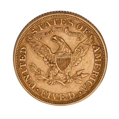 USA /GOLD - 5 Dollar Liberty Head 1881 - фото 2