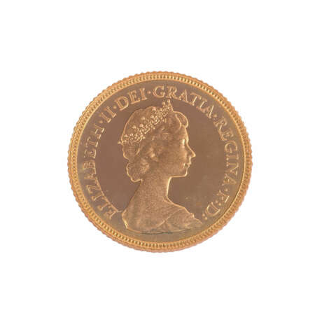 GB/Gold - 1/2 Sovereign 1980, vz-stgl from PP, minimal spotting, toning/staining, - Foto 1