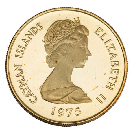 Cayman Islands/GOLD - 100 dollars 1975, - photo 1