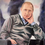 Президента России Владимира Путина Масло на холсте на подрамнике Oil paint изобразительное искусство Portrait Russia 2023 - photo 1