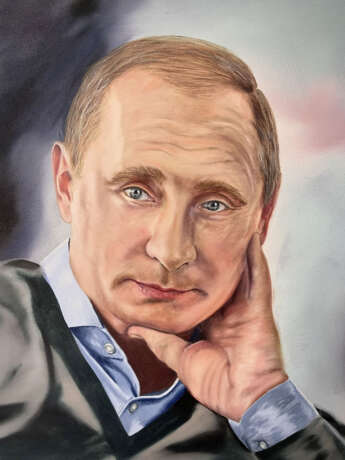 Президента России Владимира Путина Масло на холсте на подрамнике Oil paint изобразительное искусство Portrait Russia 2023 - photo 3