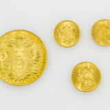 Österreich/GOLD - Lot aus 4 Münzen, Gesamtfeingewicht ca. 25,5 g, - photo 2