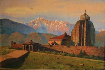 Храм в Гималаях, Химачал, Индия