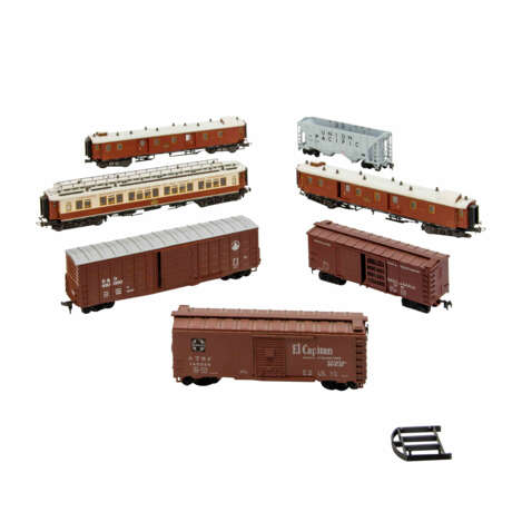 LILIPUT/RIVAROSSI/TRIX set of 11 freight and passenger cars, H0 gauge, - photo 2