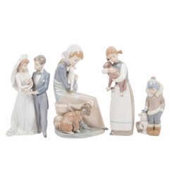 LLADRO 4 figures, 20th c.