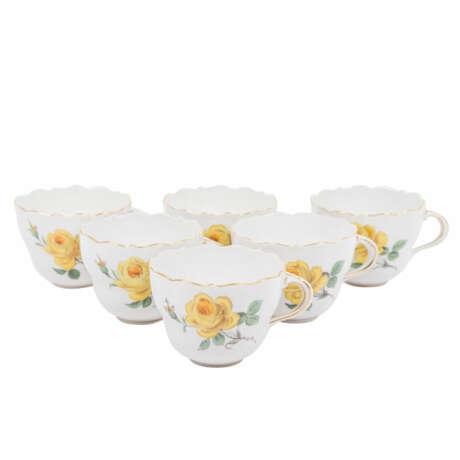 MEISSEN 32-piece coffee service 'Yellow Rose', 1st and 2nd choice, 20th/21st century. - photo 7