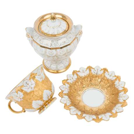 MEISSEN large ceremonial cup with saucer and sugar bowl, 19th/20th c. - Foto 5