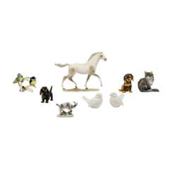 a.o. HUTSCHENREUTHER/GOEBEL 8-pc. set of animal figurines, 20th c.