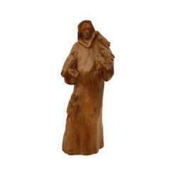Monogramist R (carver of the 20th century), "Saint Francis of Assisi with doves",