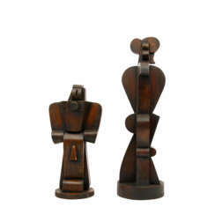 ATELIER BOULOGNE 20th c., 2 cubist figures,