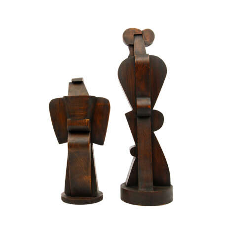 ATELIER BOULOGNE 20th c., 2 cubist figures, - photo 3
