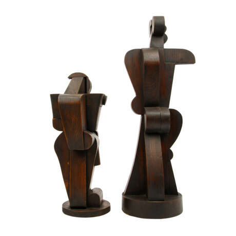 ATELIER BOULOGNE 20th c., 2 cubist figures, - photo 4