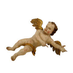 BILDSCHNITZER 17th century, baroque angel,