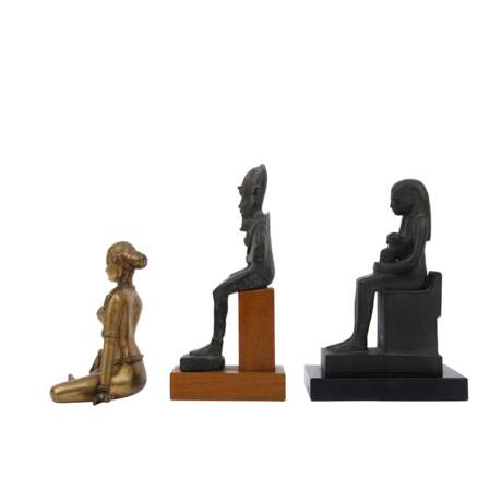3 museum replicas of Egyptian statuettes: - photo 2