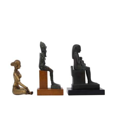 3 museum replicas of Egyptian statuettes: - photo 4