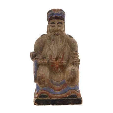 Tudigong statue made of wood. CHINA, around 1900. - фото 2