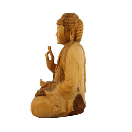 Buddha Shakyamuni made of wood. SOUTH EAST ASIA, - photo 3