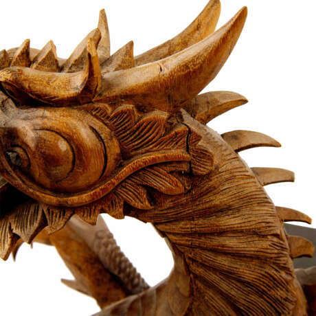 Sculpture of a dragon made of wood. SOUTH EAST ASIA, - photo 2
