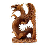 Sculpture of a dragon made of wood. SOUTH EAST ASIA, - Foto 3