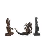 Convolute: 3 figures of metal, ASIA and INDIA, - Foto 4