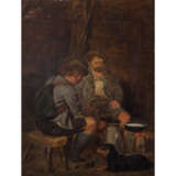 PAINTER/IN 19th/20th century, "Two hunters in the parlor", - Foto 1