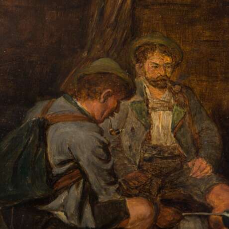 PAINTER/IN 19th/20th century, "Two hunters in the parlor", - photo 3