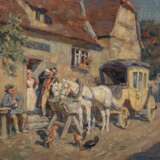 VELTEN, WILHELM (1847-1929), "Stagecoach in front of the inn", - фото 4