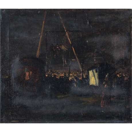 PAINTER/IN 19th/20th century, "Jugglers at evening performance", - Foto 1