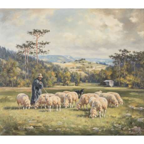 DEMETZ, KARL (1909-1986), 'Sheep on the Alb', - Foto 1
