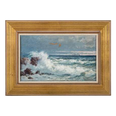 SCHLEICH, HANS (1834 - 1912), "Stormy Sea", - Foto 2