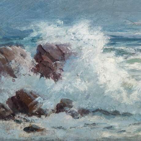 SCHLEICH, HANS (1834 - 1912), "Stormy Sea", - Foto 4