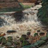 ROTH, F. (painter 19th/20th c.), "Torrent with rapids in the forest". - Foto 2