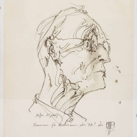 JANSSEN, HORST (1929.1995), 12 prints and posters "Writers' Portraits" a.o., - Foto 13