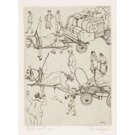 NÄGELE, REINHOLD (1884-1972), "Carriages," 1932, - Foto 1