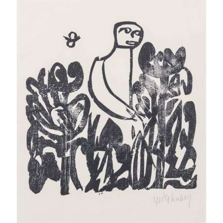 GRIESHABER, HAP (Helmut Andreas Paul, 1909-1981), "Man in the Garden", - Foto 1