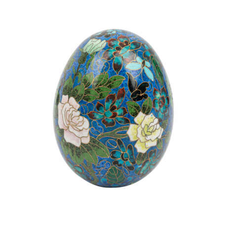 CHINA 5-piece set of decorative eggs with enamel cloisonné, late 19th/early 20th c. - Foto 4