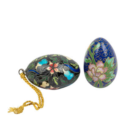 CHINA 5-piece set of decorative eggs with enamel cloisonné, late 19th/early 20th c. - Foto 5