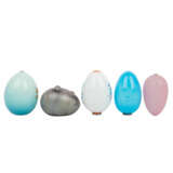 5-piece set of glass ornamental eggs, 19th/20th c. - Foto 3