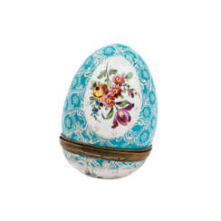 Lidded egg-shaped box, probably late 18th/early 19th c.