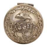 Probably HANAU, box in egg shape, 800 silver, around 1900. - фото 5