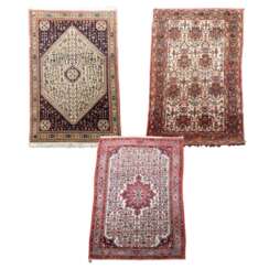Mixed lot: 3 oriental carpets from PERSIA, each approx. 155x100 cm,