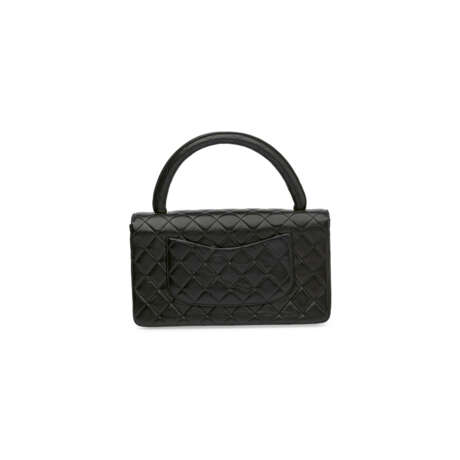 A BLACK QUILTED LAMBSKIN LEATHER 2 IN 1 FLAP BAG SET WITH GOLD HARDWARE - photo 5