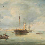 UNBEKANNTER MARINEMALER Tätig Mitte 19. Jahrhundert Schiffe an der Küste - photo 1