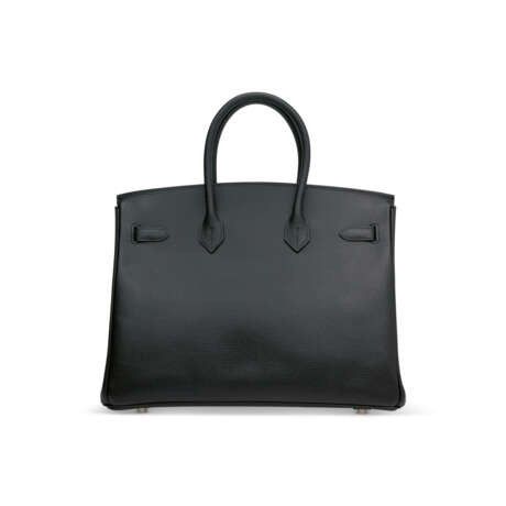 A BLACK FJORD LEATHER BIRKIN 35 WITH PALLADIUM HARDWARE - photo 4