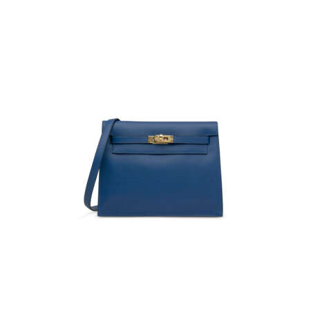 A DEEP BLUE EVERCOLOR LEATHER KELLY DANSE WITH GOLD HARDWARE - фото 1